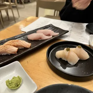 Scallop, Yellowtail, Seared Salmon w/Truffle Oil