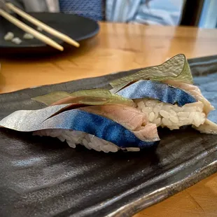 Saba - mackerel nigiri
