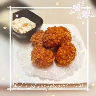 Golden shrimp balls