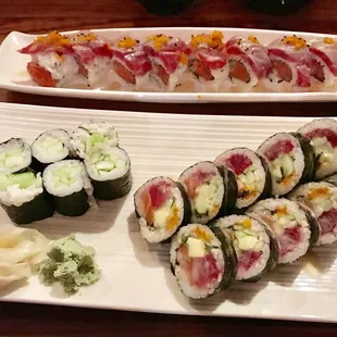 TuMa Roll on top, Cucumber Roll, and Crazy Roll on the bottom right.