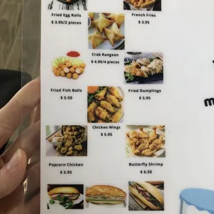 Food menu