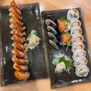 sashimi, sushi, sushi and sashimi, food