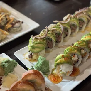 sushi, sashimi, sushi and sashimi, food