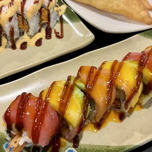 Okinawa and Spicy 2-in-1 with Crab Rangoon