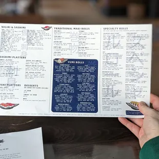 I cut off side 2 of the food menu. Oops!
