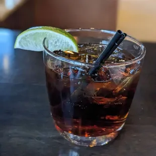 Bacardi coconut rum and coke