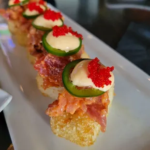 Spicy tuna on crispy rice - DELICIOUS!!!