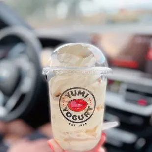 Friday treat :) Carbolite French donut &amp; peanut butter swirl
