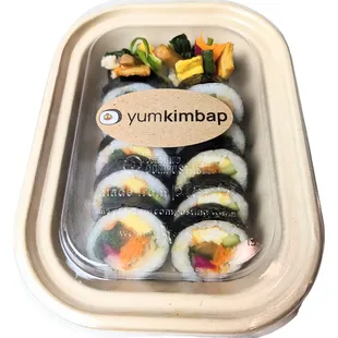 Individually packaged kimbap rice roll of 12 pieces