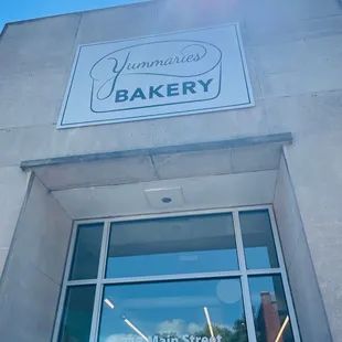 the front of the building