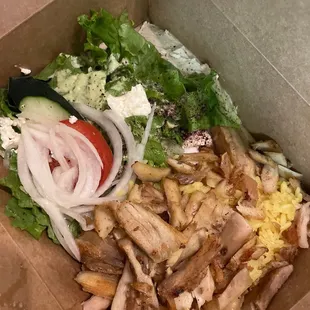 Shawarma Hummus Plate Salad
