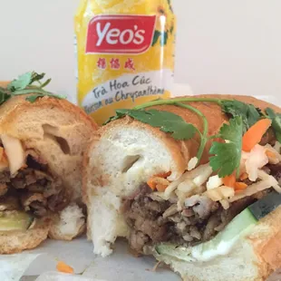 Lemongrass pork banh mi