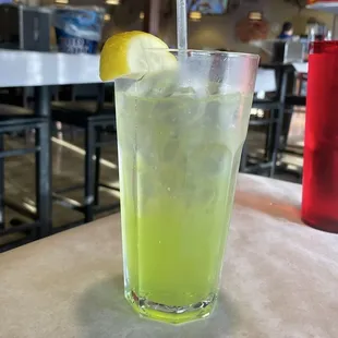 Melon drink on the cocktail menu