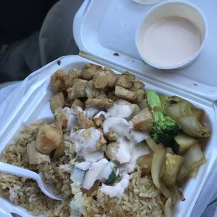 Hibachi chicken and rice