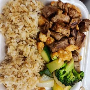 Steak and chicken habachi