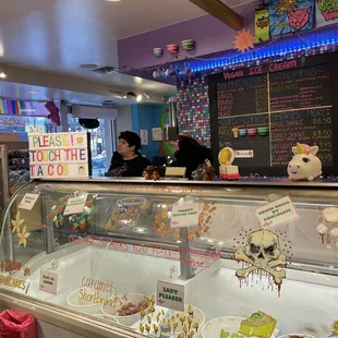 a display of ice cream