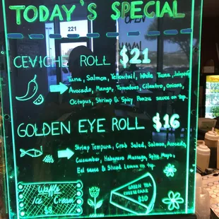 Daily specials