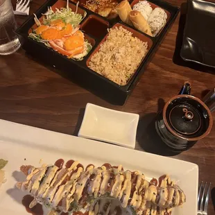 Yummi 4. Chicken Box Lunch and Godzilla Roll