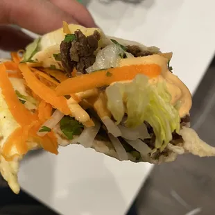 Beef taco