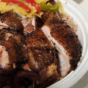 Leg quarter jerk chicken