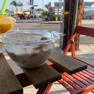 strawberries n cream fruit bowl