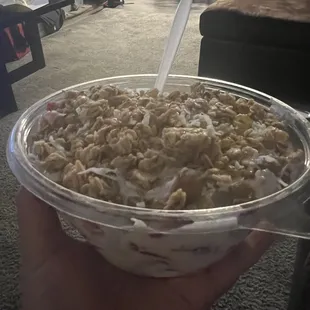 Large fresas con crema