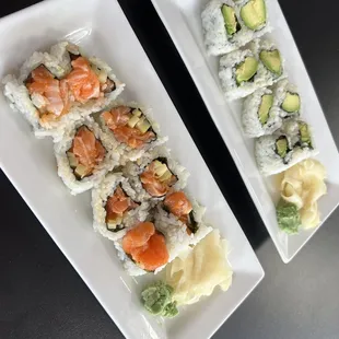 Avocado Roll &amp; Spicy Salmon