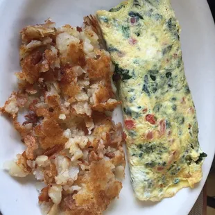 spinach, feta and spinach omlet