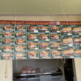 Lunch food menu