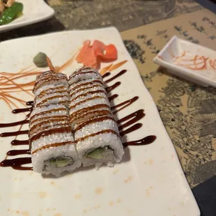 Birthday sushi roll