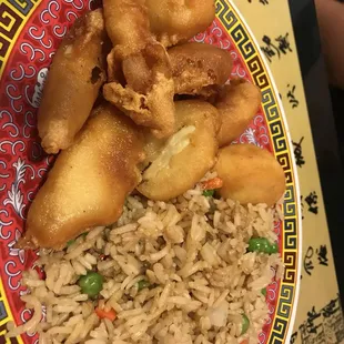 a plate of fried food