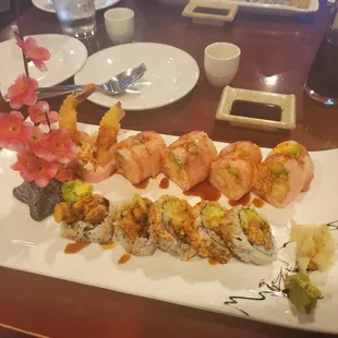 Pink Lady and Spider Roll