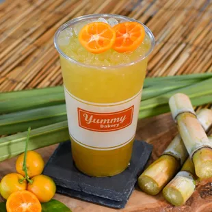 FRESH Kumquat Cold Pressed Sugarcane Juice