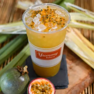 FRESH Passionfruit Cold Pressed Sugarcane Juice