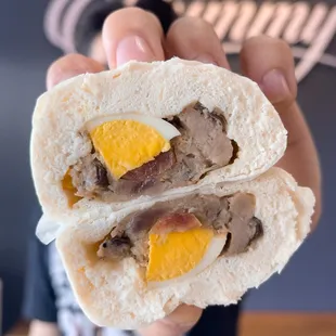 the inside of a sandwich