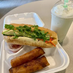 Lemongrass Pork Fried Egg Banh Mi