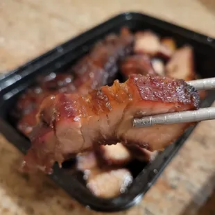 They offer 2 types of BBQ pork...regular or Black &amp; Golden.  This one is is the black &amp; golden