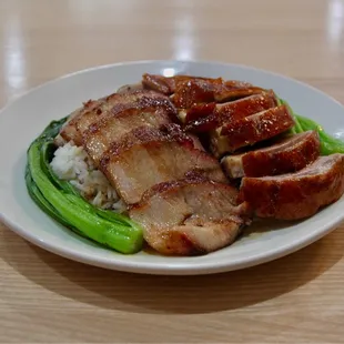 Char-Siu &amp; Roast Duck Rice Plate