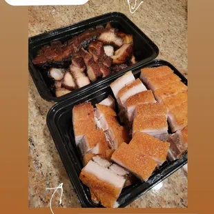 Black &amp; golden bbq pork (5*) and Roast pork belly (4.5*)