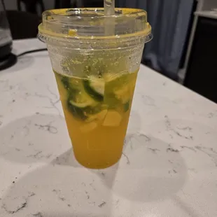 My mango mojito, couldn't help but drink almost half in one gulp.
