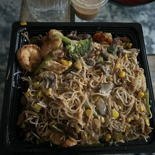 Jumbo Shrimp and steak.