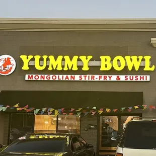 the front of the restaurant