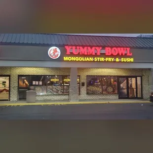 the front of the restaurant