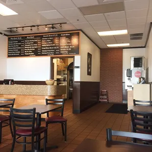 the inside of a restaurant