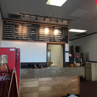 Where you order and menu