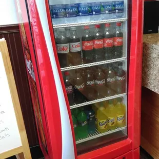 You can get bottled drinks or the fountain or tea!