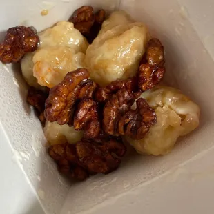 Honey walnut prawns