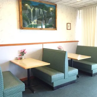 a corner of a restaurant