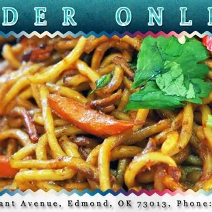 a picture of a plate of noodles