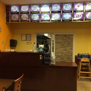 the inside of a restaurant